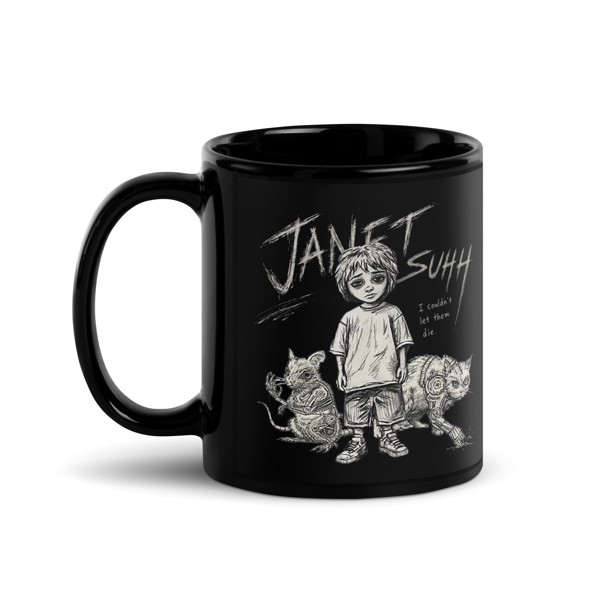 Low Battery Club Black Mug - Image 1