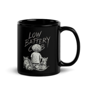 Low Battery Club Black Mug - Image 4