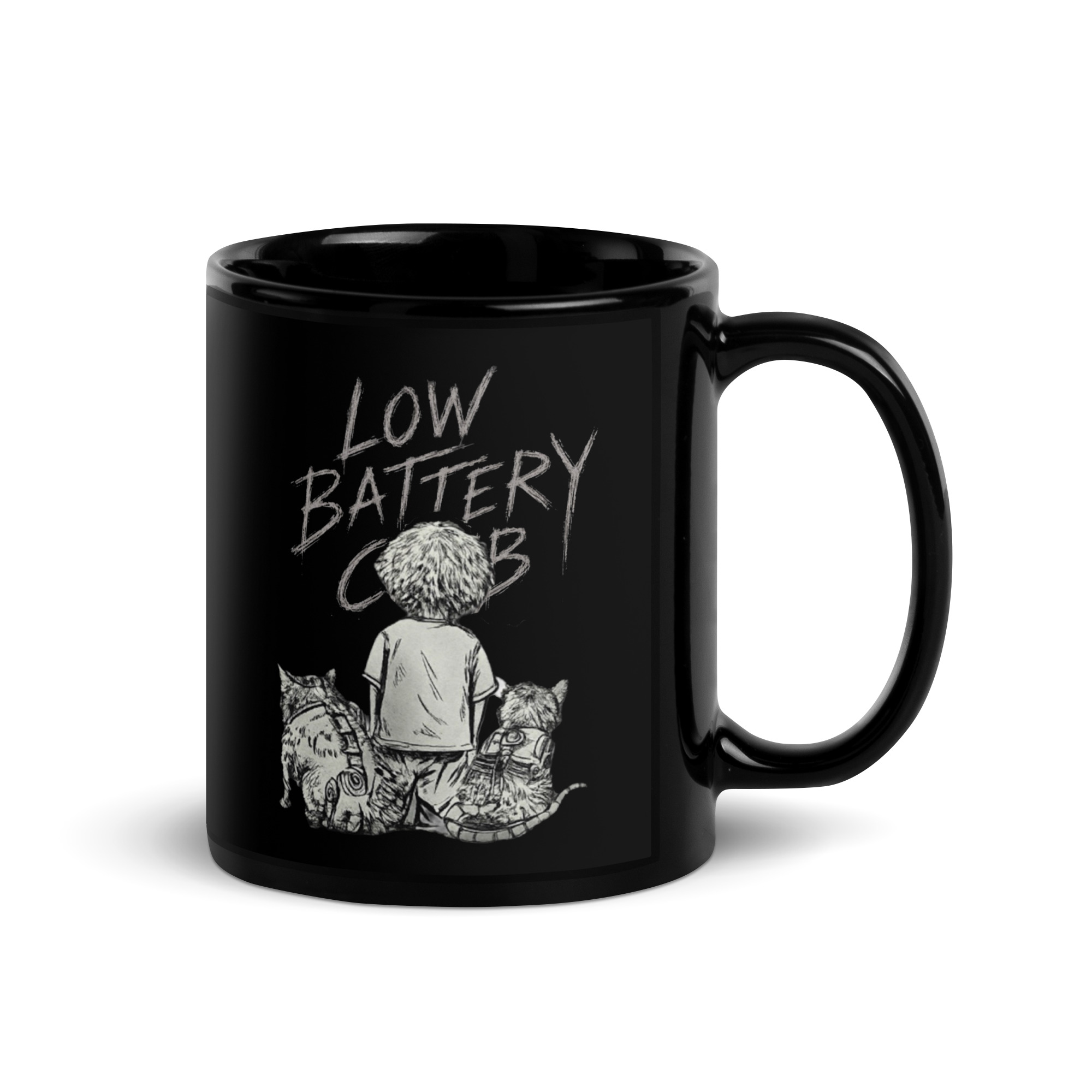 Low Battery Club Black Mug - Image 4